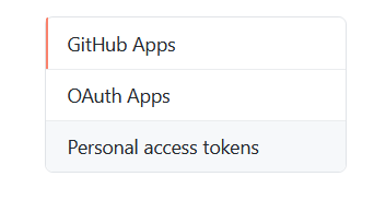 Personal access tokens